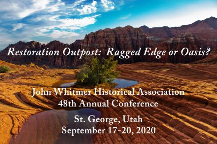 photo of Utah landscape with conference text